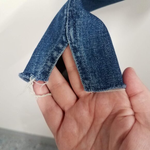 Mother Denim Jeans Blue Womens 28 The Vamp Fray Wash Crazy Like a Fox 1141-383 - Picture 3 of 10